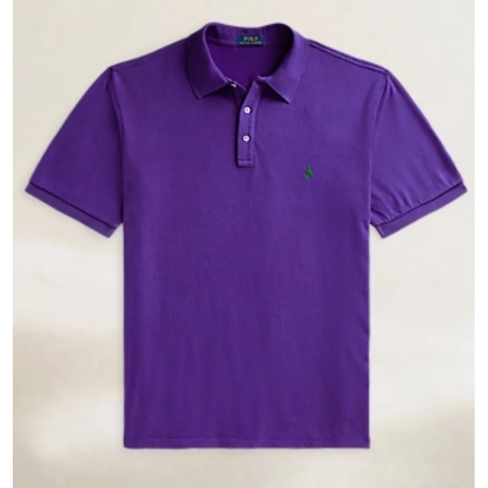 Polo Ralph Lauren Cotton Polo Shirt Men's Big & Tall 4XB Purple w/ Green NWT